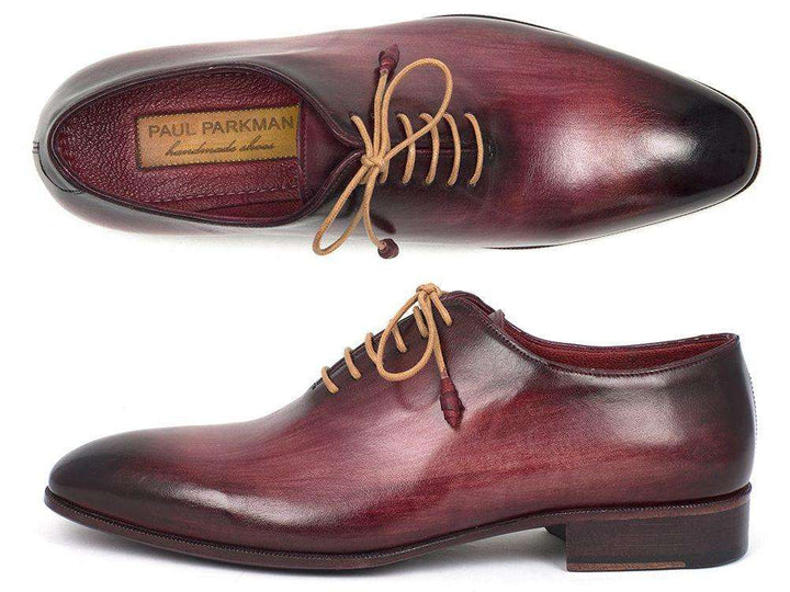 Paul Parkman Men's Burgundy Wholecut Plain Toe Oxfords - WKshoes