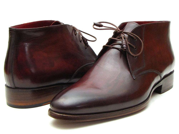 Paul Parkman Men's Chukka Boots Brown & Bordeaux (ID#CK43E8) - WKshoes