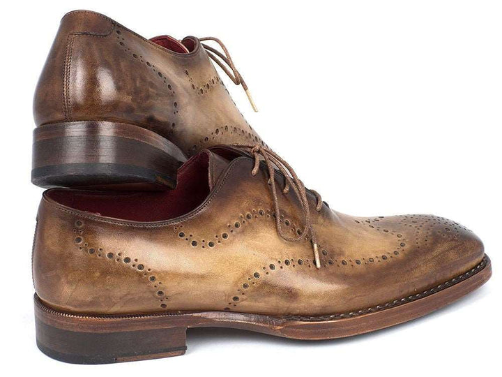 Paul Parkman Goodyear Welted Men's Wingtip Oxfords Antique Olive (ID#87OLV54) - WKshoes