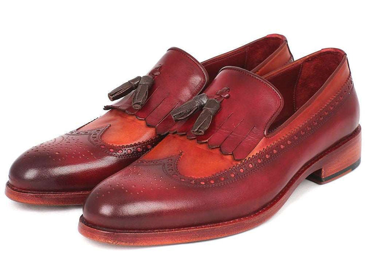 Paul Parkman Kiltie Tassel Loafer Tobacco & Bordeaux (ID#KT64CB) - WKshoes