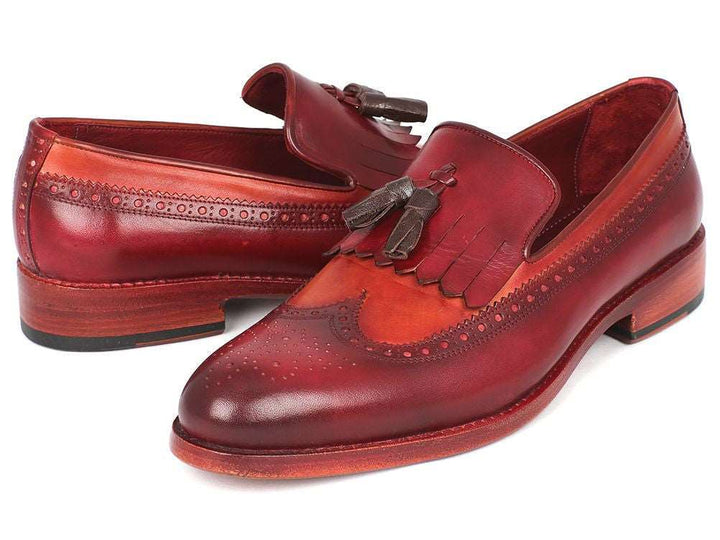 Paul Parkman Kiltie Tassel Loafer Tobacco & Bordeaux (ID#KT64CB) - WKshoes