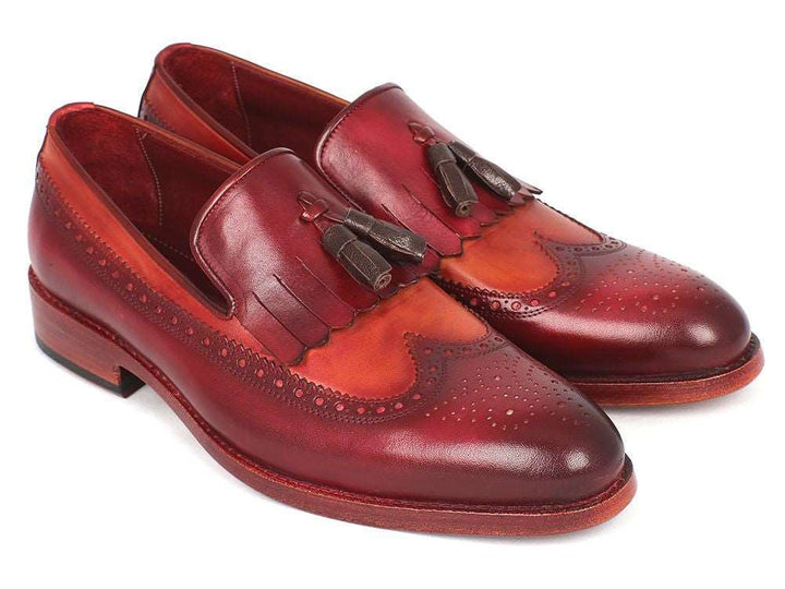 Paul Parkman Kiltie Tassel Loafer Tobacco & Bordeaux (ID#KT64CB) - WKshoes