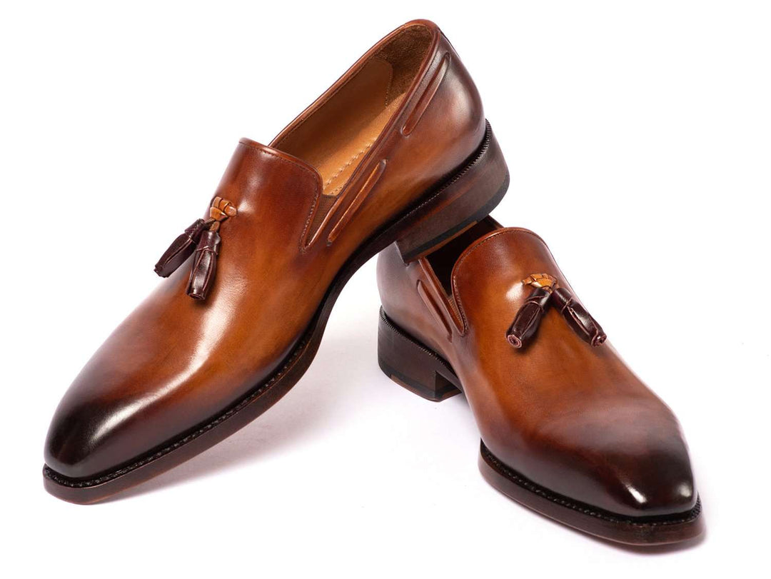 Paul Parkman Brown Goodyear Welted Tassel Loafers (ID#51TS-BRW) - WKshoes