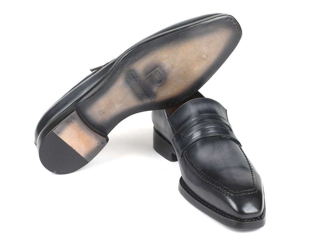 Paul Parkman Gray Burnished Goodyear Welted Loafers - WKshoes