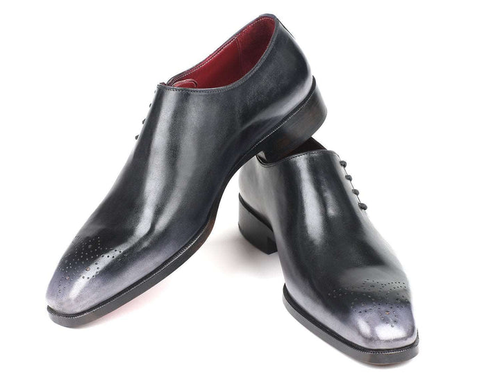 Paul Parkman Gray Burnished Side Lace Oxfords - WKshoes