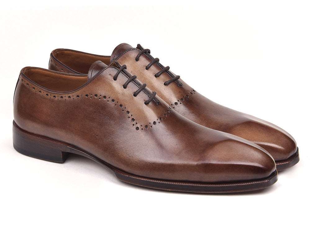 Paul Parkman Men's Antique Brown Oxfords (ID#AG444BRW) - WKshoes