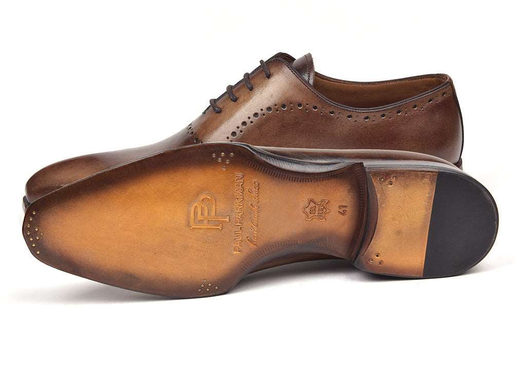 Paul Parkman Men's Antique Brown Oxfords (ID#AG444BRW) - WKshoes