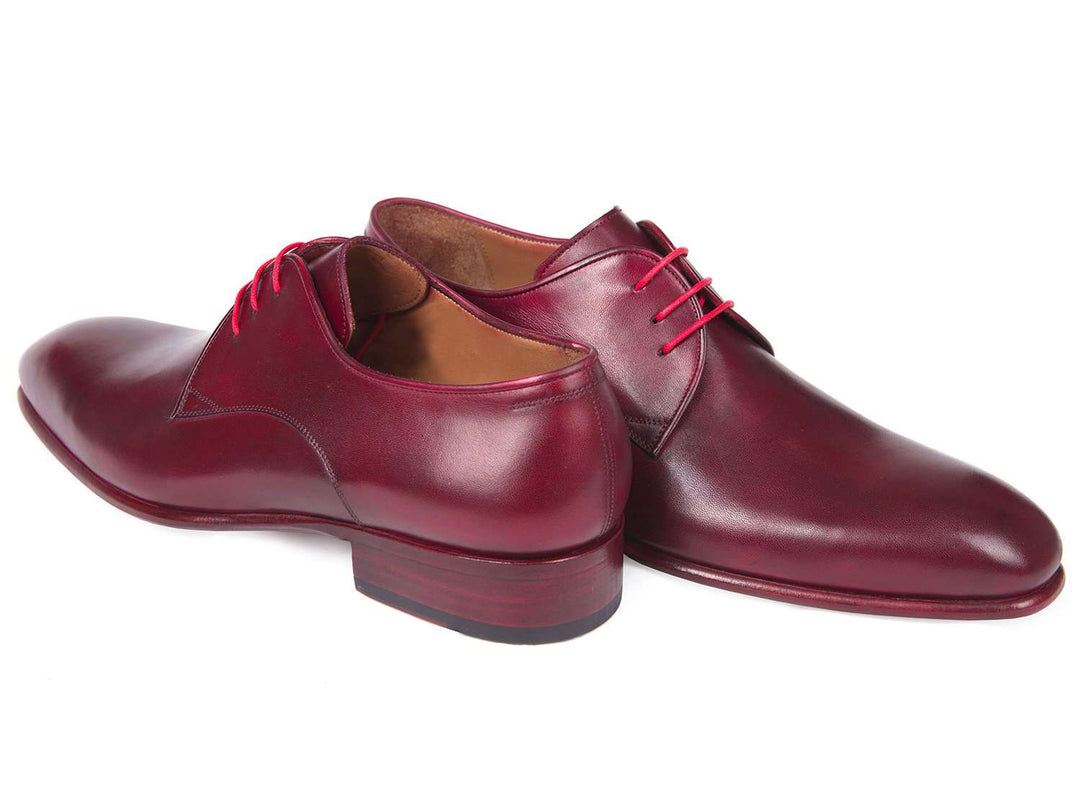 Paul Parkman Burgundy Hand Painted Derby Shoes (ID#633BRD72) - WKshoes