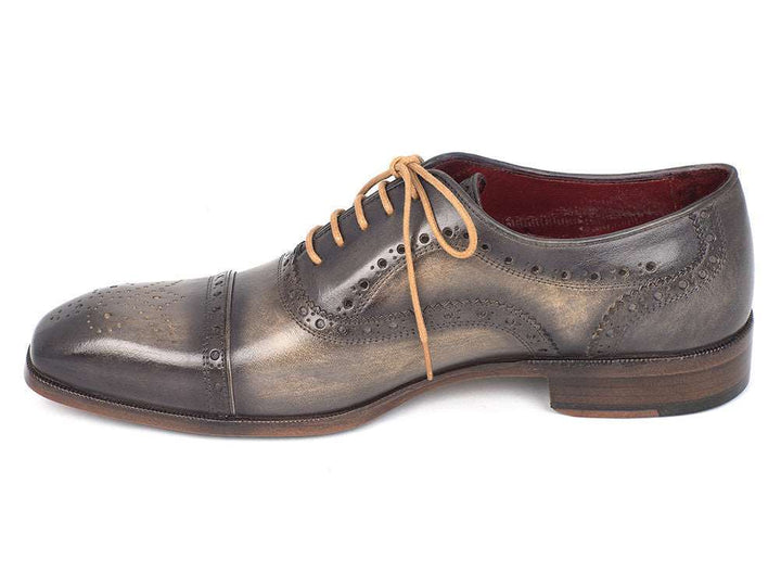 Paul Parkman Men's Captoe Oxfords Gray (ID#024-GRAY) - WKshoes