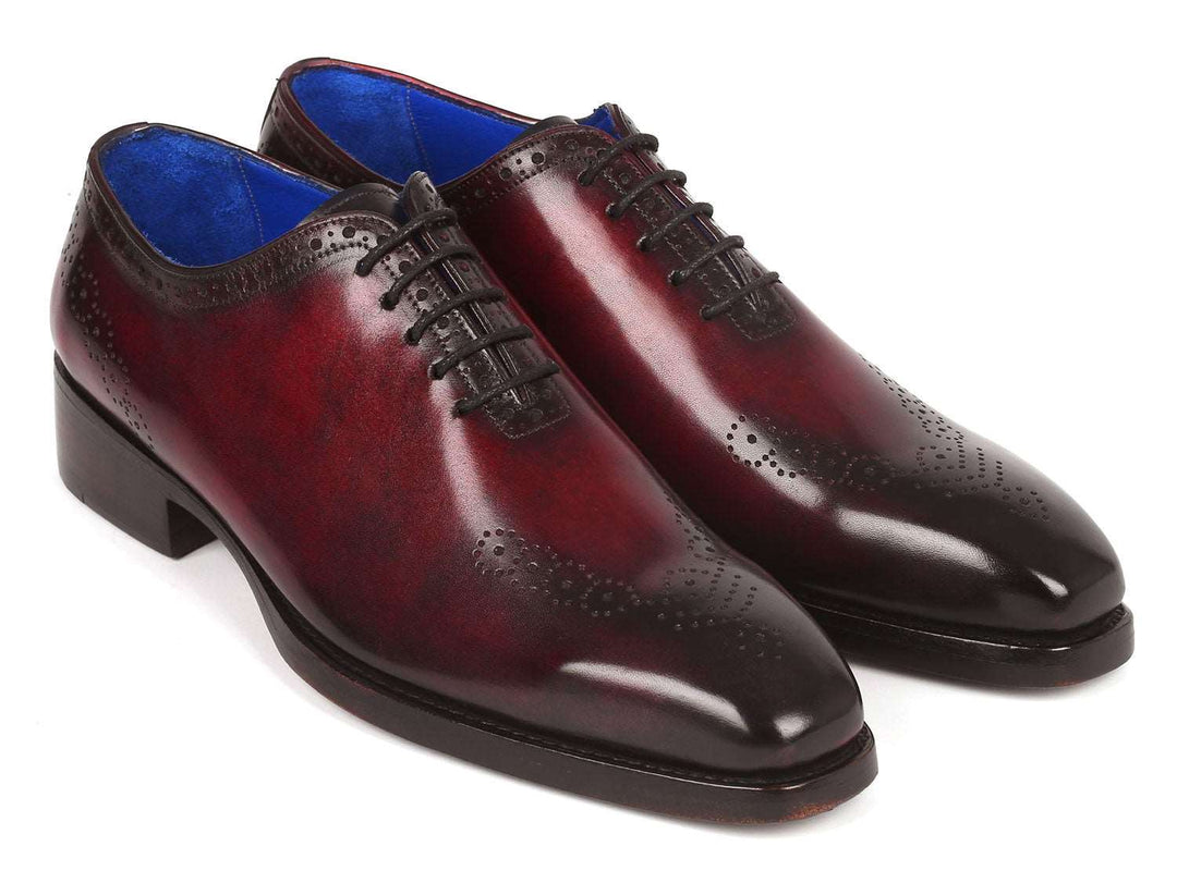 Paul Parkman Goodyear Welted Punched Oxfords Bordeaux (ID#7614-BRD) - WKshoes