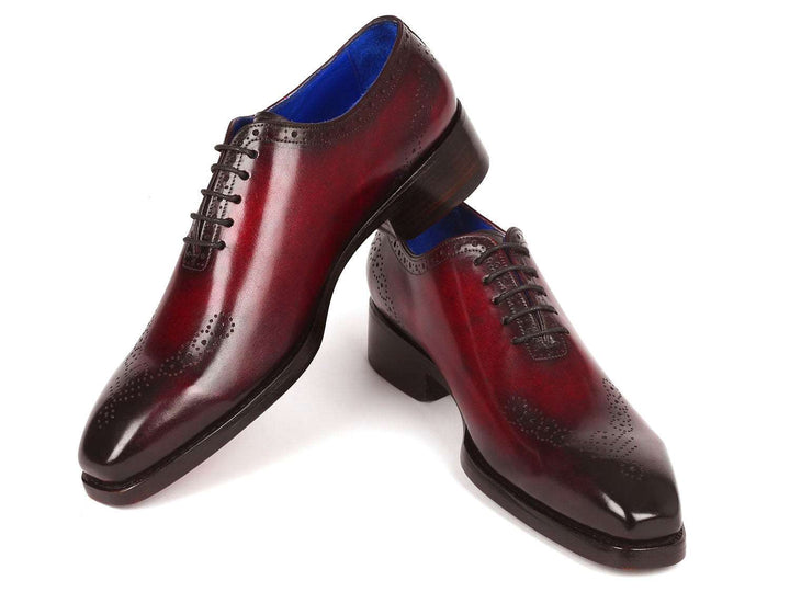 Paul Parkman Goodyear Welted Punched Oxfords Bordeaux (ID#7614-BRD) - WKshoes