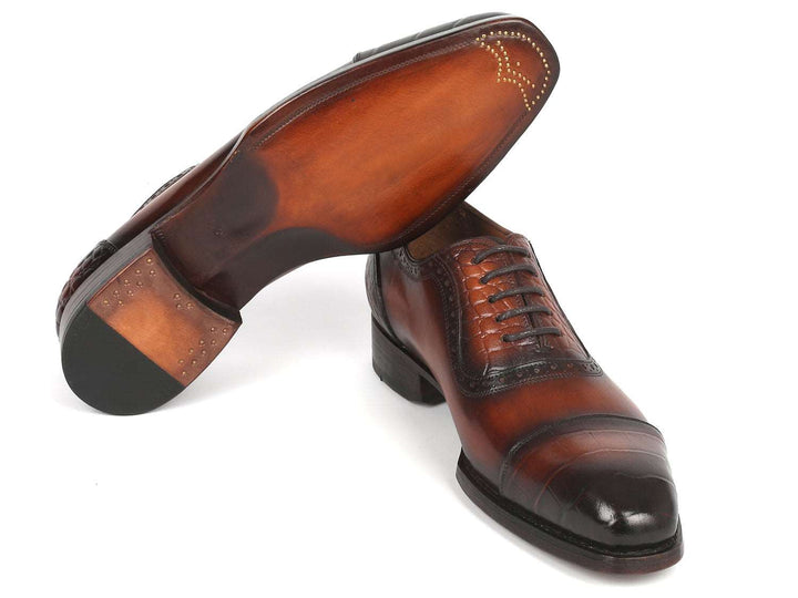 Paul Parkman Goodyear Welted Cap Toe Oxfords Brown (ID#9482-BRW) - WKshoes