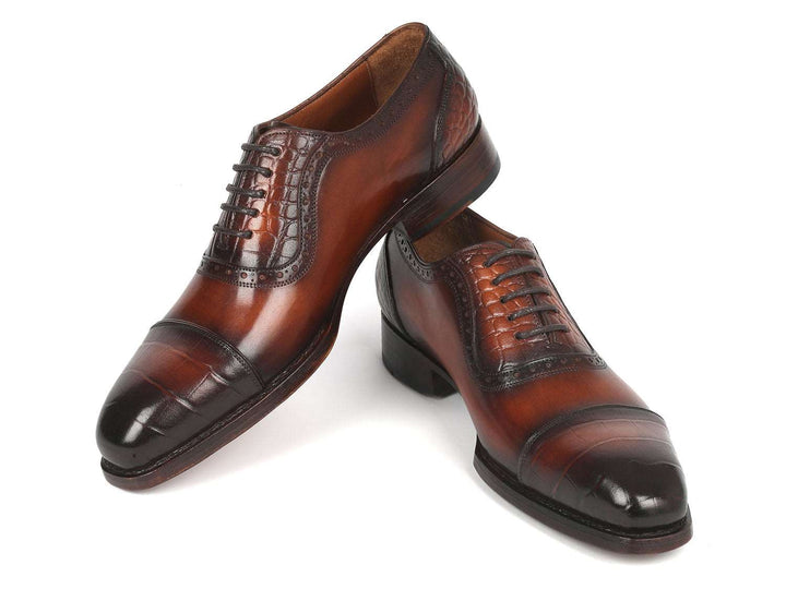 Paul Parkman Goodyear Welted Cap Toe Oxfords Brown (ID#9482-BRW) - WKshoes