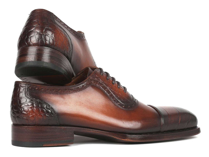 Paul Parkman Goodyear Welted Cap Toe Oxfords Brown (ID#9482-BRW) - WKshoes