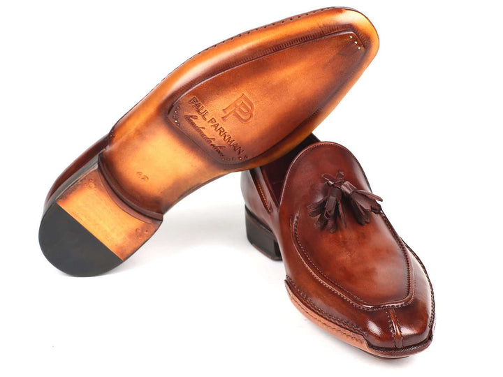 Paul Parkman Hand-Sewn Tassel Loafers Brown (ID#082-BRW) - WKshoes