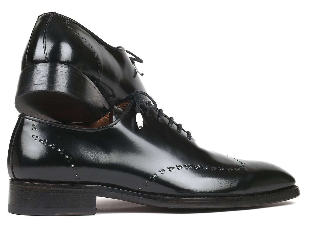 Paul Parkman Goodyear Welted Wingtip Oxfords Black Polished Leather (ID#181BLK55) - WKshoes