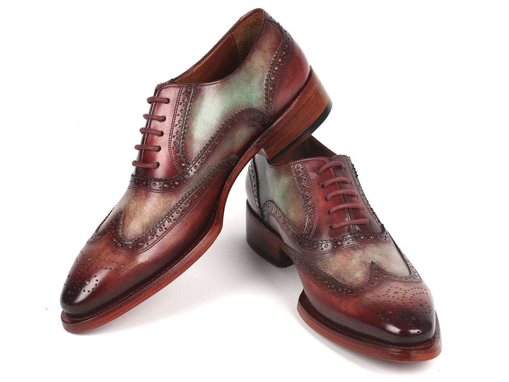 Paul Parkman Goodyear Welted Men's Two Tone Wingtip Oxfords (ID#PP22GB62) - WKshoes