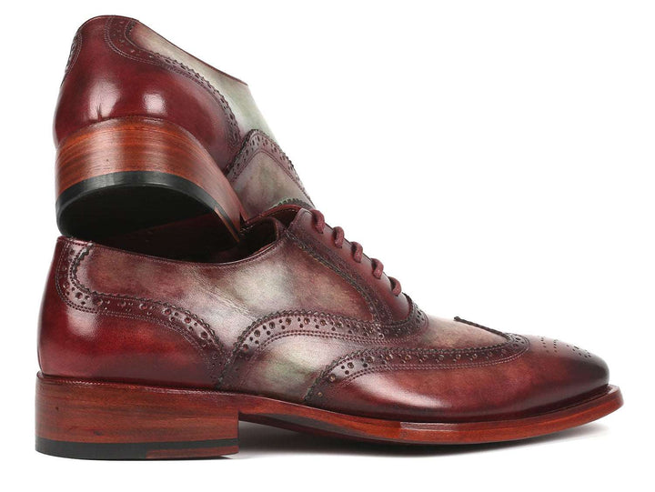 Paul Parkman Goodyear Welted Men's Two Tone Wingtip Oxfords (ID#PP22GB62) - WKshoes