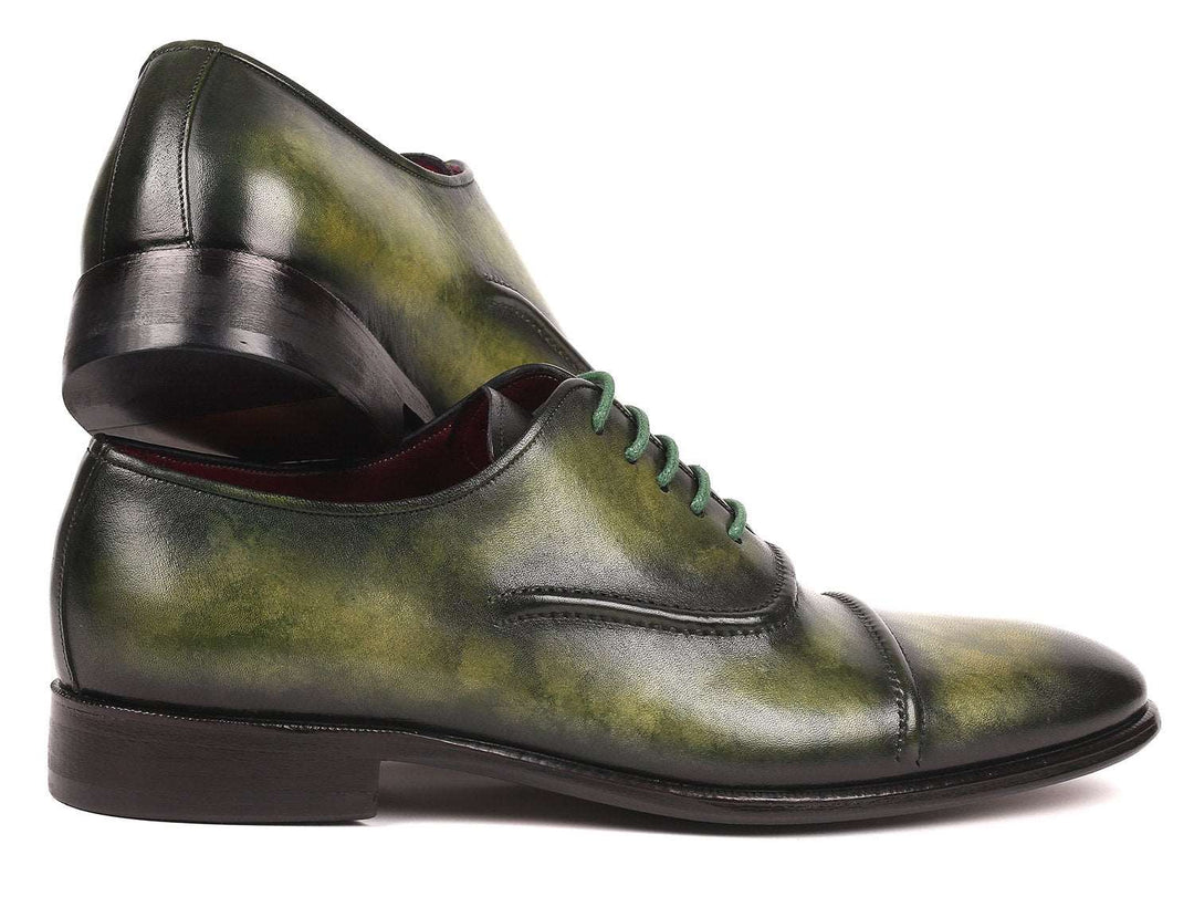 Paul Parkman Men's Cap-Toe Oxfords Green (ID#077-GRN) - WKshoes