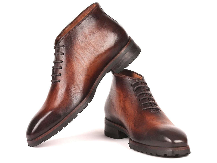 Paul Parkman Men's Ankle Boots Brown Burnished (ID#791BRW24) - WKshoes