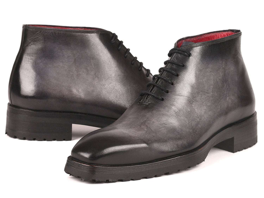 Paul Parkman Men's Ankle Boots Gray Burnished (ID#791GRY14) - WKshoes