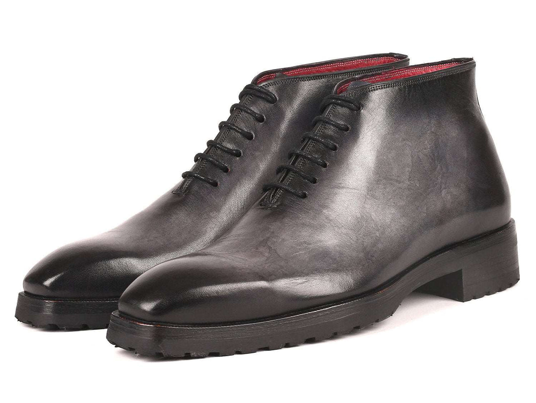 Paul Parkman Men's Ankle Boots Gray Burnished (ID#791GRY14) - WKshoes