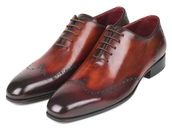 Paul Parkman Men's Brown & Bordeaux Wingtip Oxfords (ID#84BT76) - WKshoes