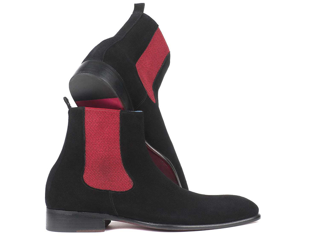 Paul Parkman Black Suede Chelsea Boots - WKshoes