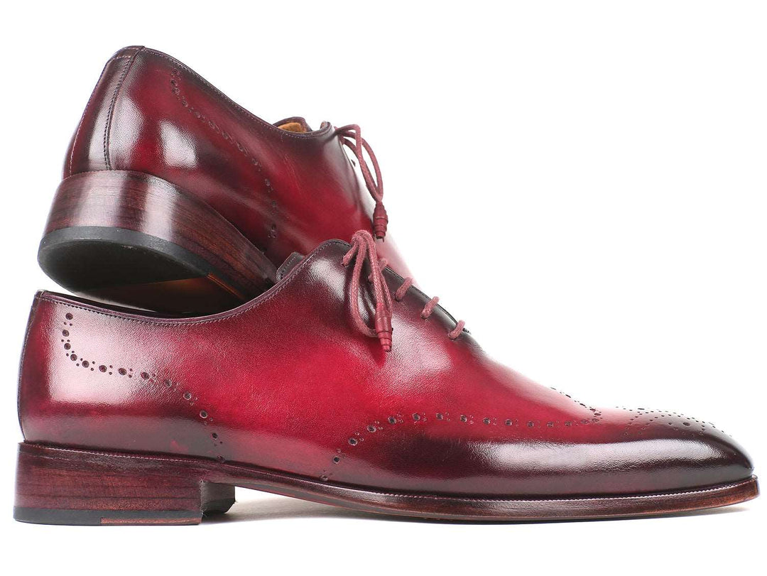 Paul Parkman Men's Bordeaux Burnished Wingtip Oxfords - WKshoes