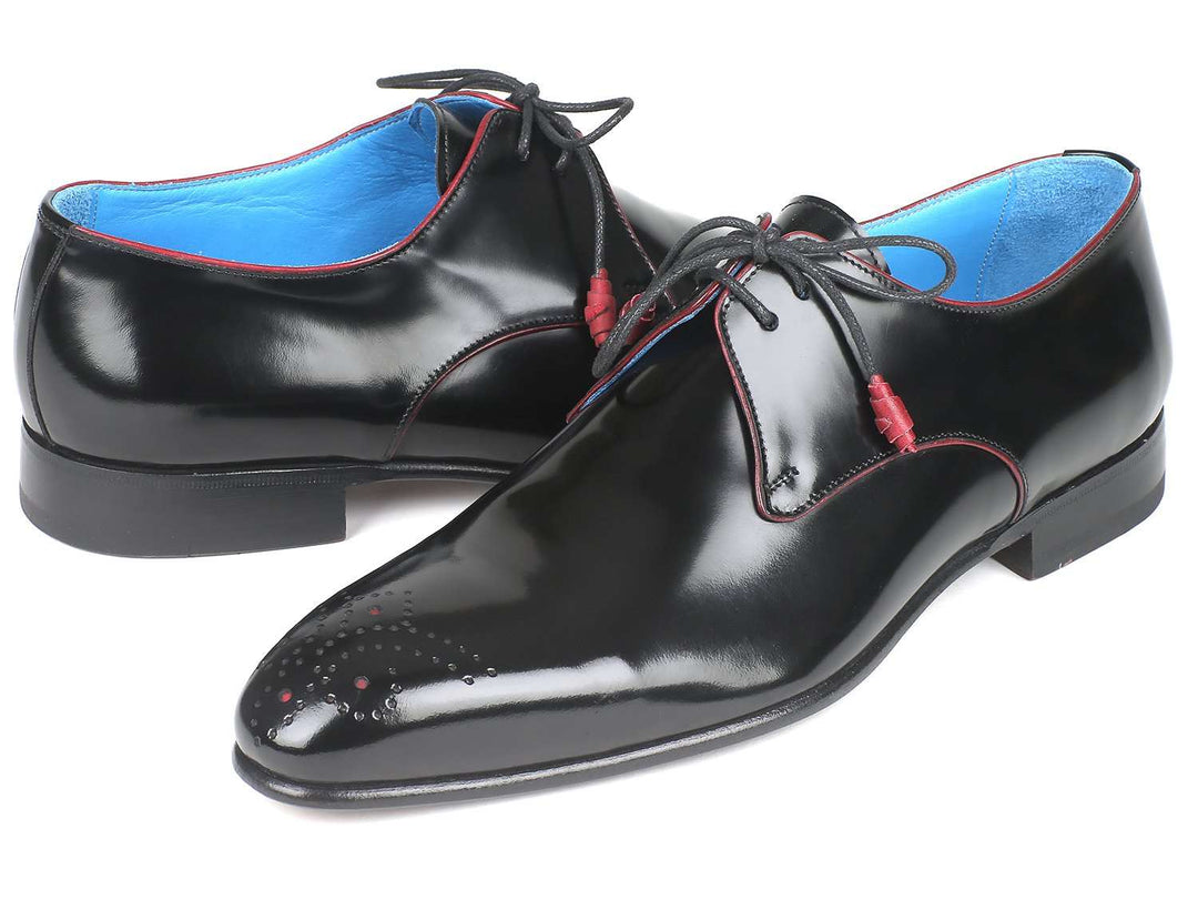 Paul Parkman Medallion Toe Black Derby Shoes (ID#54RG88) - WKshoes