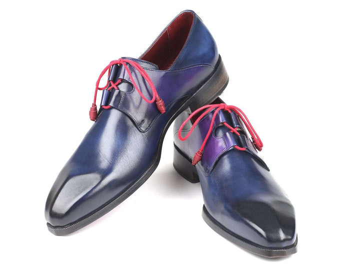 Paul Parkman Ghillie Lacing Blue Dress Shoes (ID#GT511BLU) - WKshoes