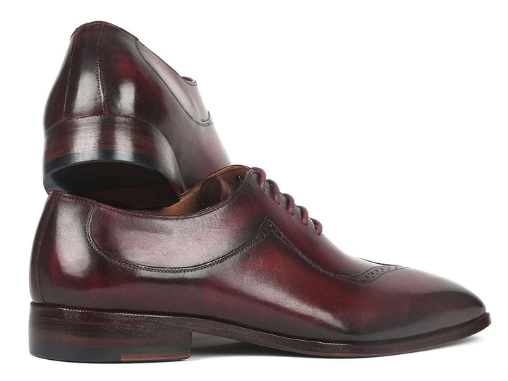 Paul Parkman Dark Bordeaux Hand-Painted Men's Oxfrods (ID#35BRD25) - WKshoes