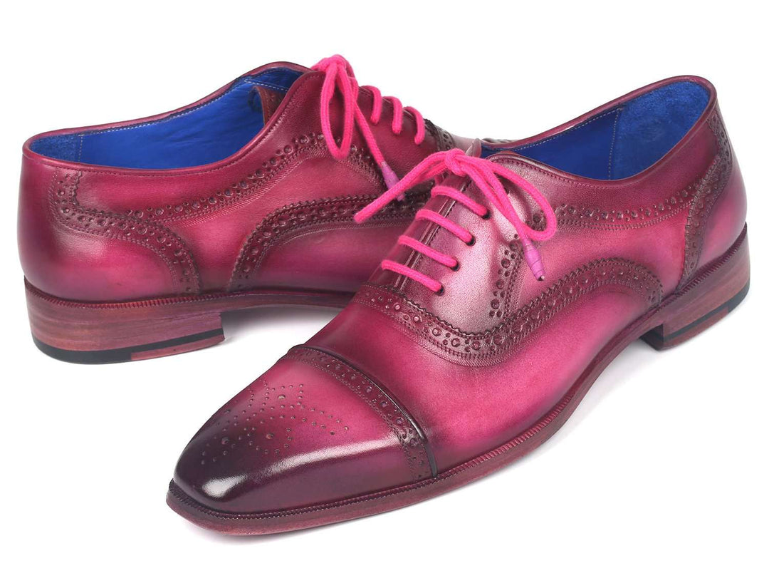 Paul Parkman Men's Captoe Oxfords Fuxia (ID#024-FUX) - WKshoes