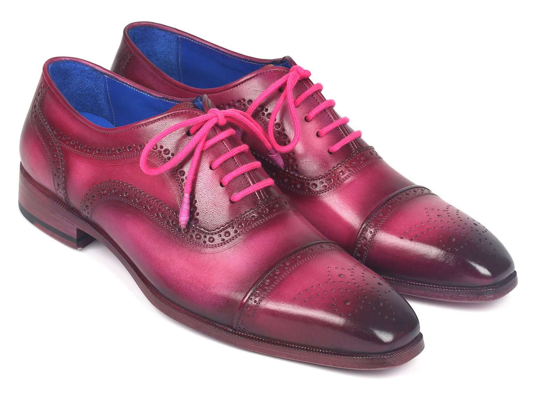 Paul Parkman Men's Captoe Oxfords Fuxia (ID#024-FUX) - WKshoes