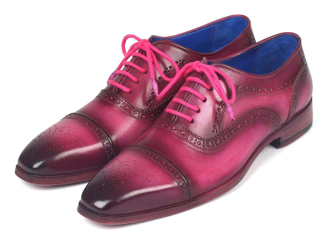 Paul Parkman Men's Captoe Oxfords Fuxia (ID#024-FUX) - WKshoes