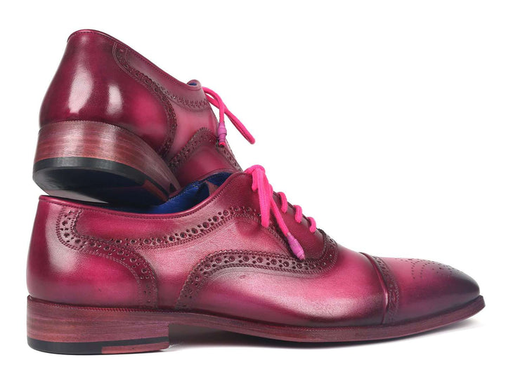 Paul Parkman Men's Captoe Oxfords Fuxia (ID#024-FUX) - WKshoes