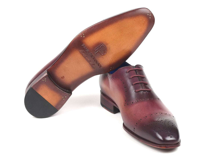 Paul Parkman Burgundy Hand-Painted Classic Brogues (ID#ZLS35BUR) - WKshoes