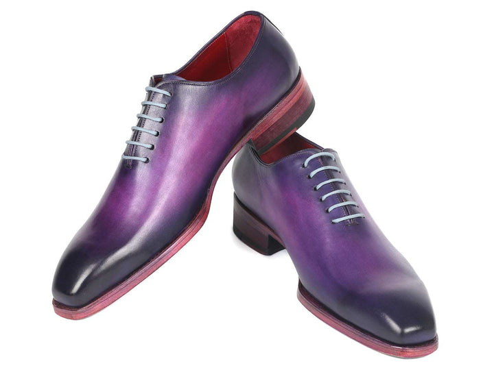 Paul Parkman Goodyear Welted Wholecut Oxfords Purple Hand-Painted (ID#044PRP) - WKshoes