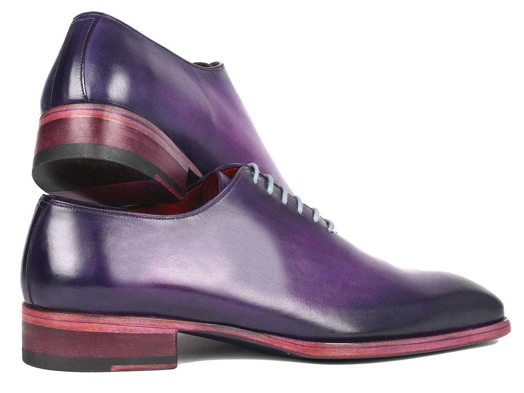 Paul Parkman Goodyear Welted Wholecut Oxfords Purple Hand-Painted (ID#044PRP) - WKshoes