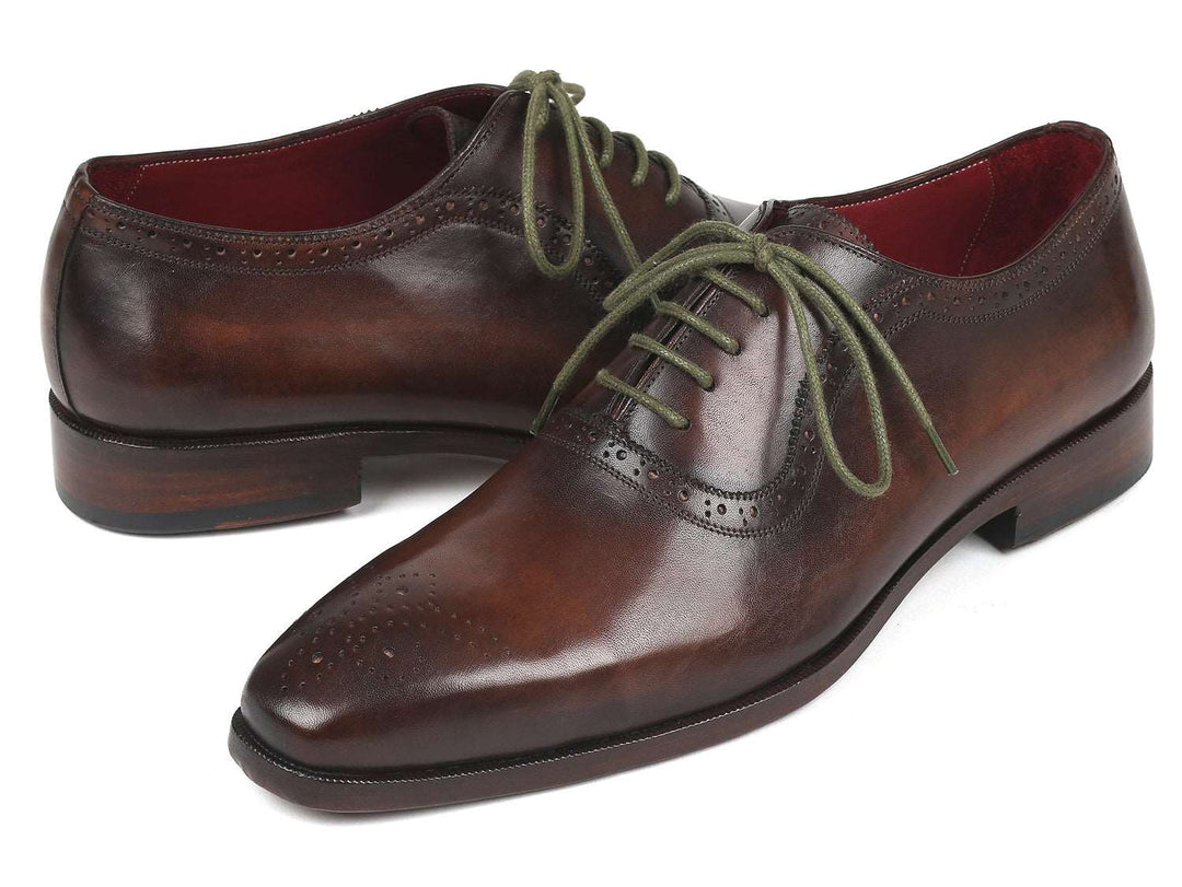 Paul Parkman Men's Brown Medallion Toe Oxfords (ID#FS78BW) - WKshoes