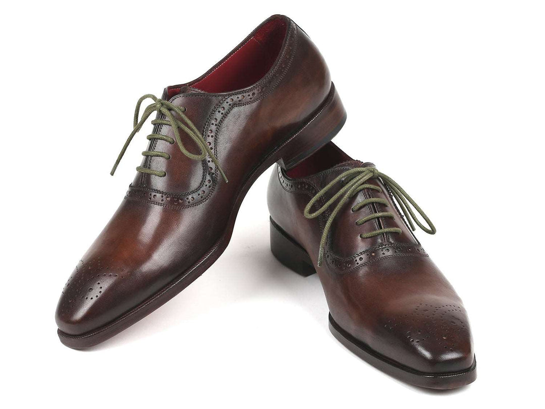 Paul Parkman Men's Brown Medallion Toe Oxfords (ID#FS78BW) - WKshoes