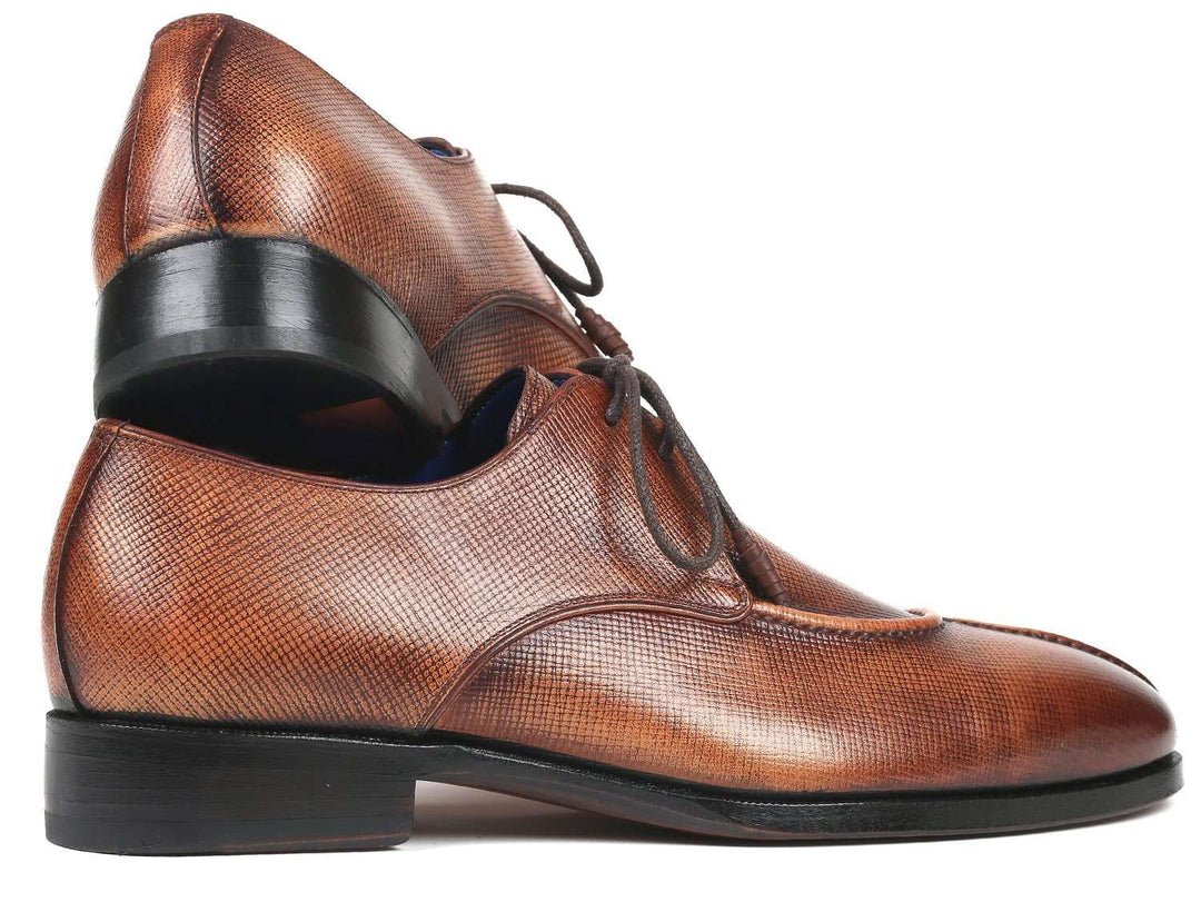 Paul Parkman Men's Brown Split Toe Derby Shoes - WKshoes