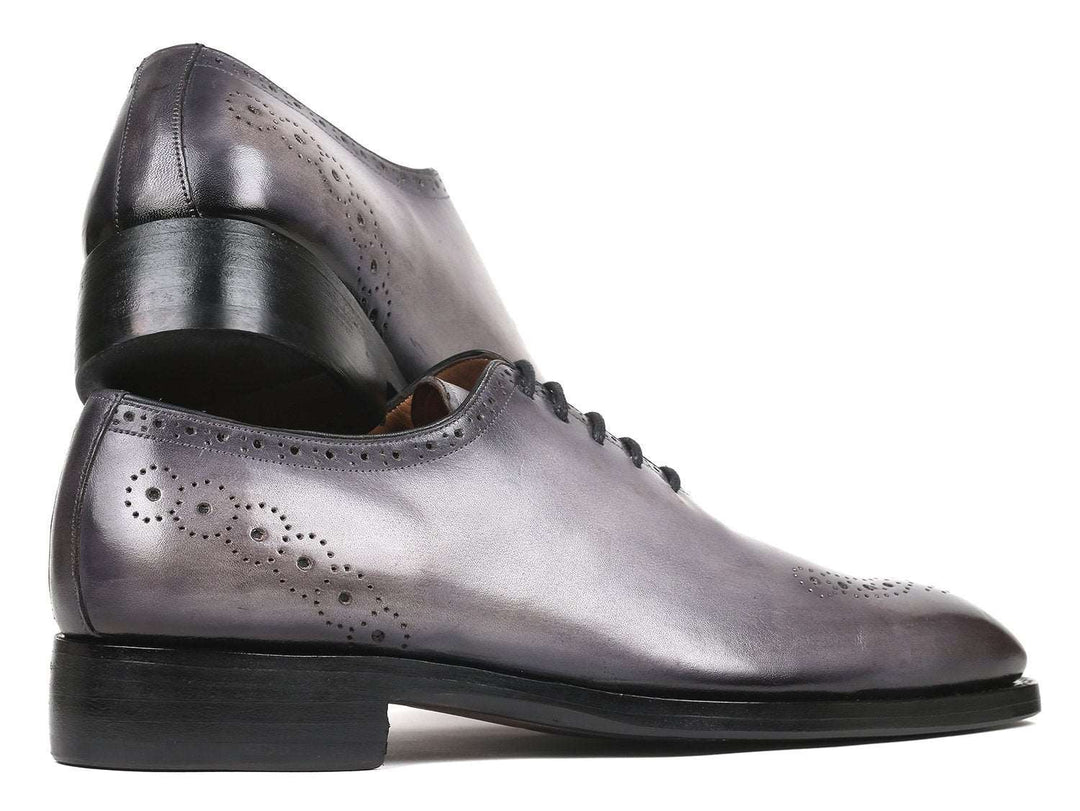 Paul Parkman Gray Goodyear Welted Punched Oxfords - WKshoes