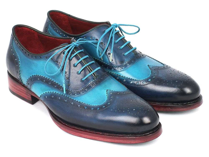 Paul Parkman Men's Blue & Turquoise Wingtip Oxfords - WKshoes