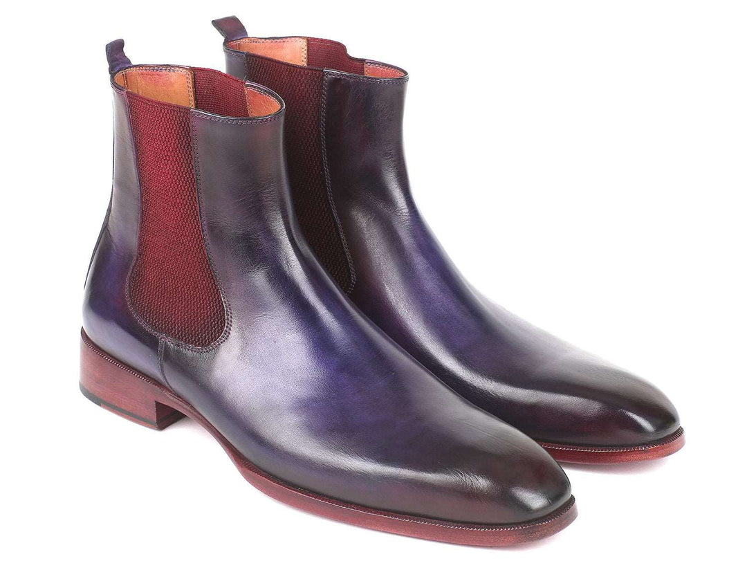 Paul Parkman Purple Chelsea Boots Mens - WKshoes