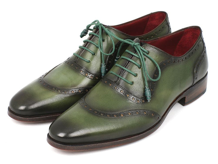 Paul Parkman Men's Green Calfskin Oxfords (ID#K78-GRN) - WKshoes