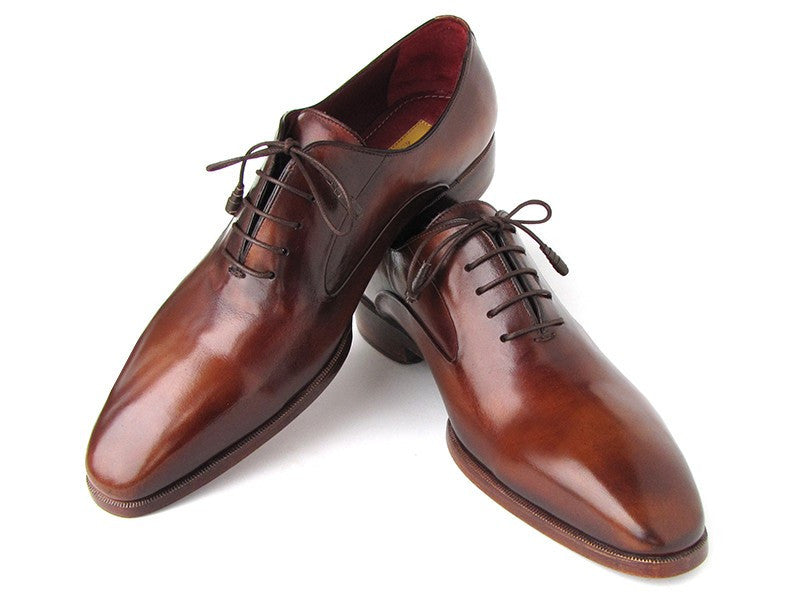 Paul Parkman Plain Toe Brown Calfskin Oxfords (ID#019-BRW) - WKshoes