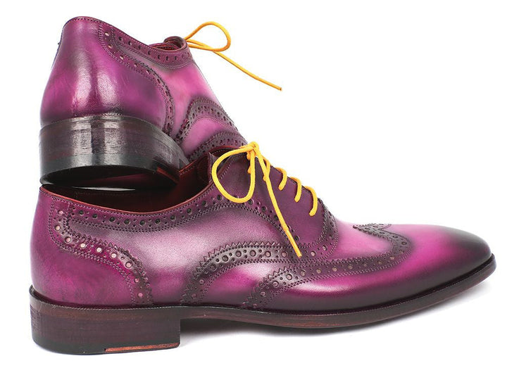 Paul Parkman Men's Wingtip Oxfords Lilac Handpainted Calfskin (ID#228-LIL) - WKshoes