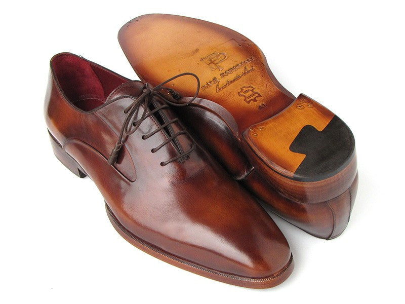 Paul Parkman Plain Toe Brown Calfskin Oxfords (ID#019-BRW) - WKshoes