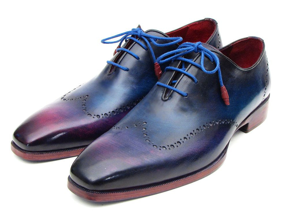 Paul Parkman Blue & Purple Wingtip Oxfords (ID#084VX55) - WKshoes